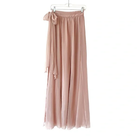 NWT Blush Maxi Skirt with Tie Waist - Picture 2 of 5